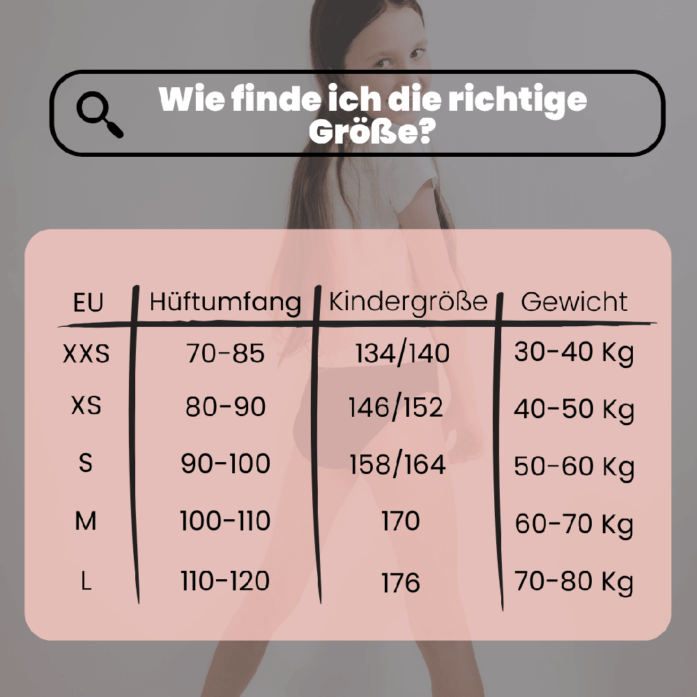 Teenie Größentabelle